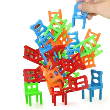 18Pcs Kūrybos Balansas Krovimas Kėdės, stalo Žaidimas, Tėvų-Vaikų Interaktyvus Žaislas