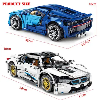 Mechaninė Bugatti Automobilių Sporto/Lamborghini Nuodų 1:14 Blokai Modelis Suteikti Draugu Dovana Sportinis Automobilis 