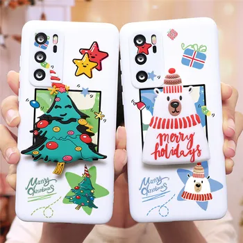 3D Kalėdų Stovo Laikiklį Telefoną Atveju Huawei Mate 10 20 P20 30 P40 Pro P10 Lite E Y8P Y8S Y9 Premjero Y7 Y6 2019 M. 2017 m. 2018 m. 