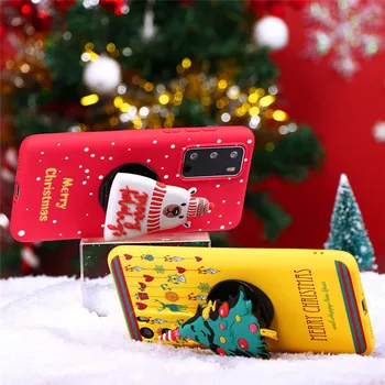 3D Kalėdų Stovo Laikiklį Telefoną Atveju Huawei Mate 10 20 P20 30 P40 Pro P10 Lite E Y8P Y8S Y9 Premjero Y7 Y6 2019 M. 2017 m. 2018 m. 