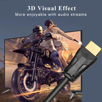 HDMI 2.0 2.0 HDMI kabelis vyrų vyrų Aukso Padengtą 4K 1080P 3D Kabelis Macbook HDTV Projektorius, Kompiuteris Xbox 1 m,1,5 m,2m,3m,