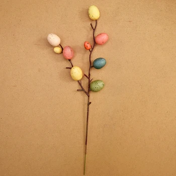 Kūrybos Velykų Kiaušinių Medžio Dekoro Kūrybos Šakos, Dažymas Kiaušinių Pavasarį Šalies Prekių Darželio Apdaila