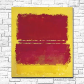 Spausdinti Sienos Nuotraukas Kambarį Abstract Mark Rothko Geltona ir raudona Drobė Meno Namų Dekoro Šiuolaikinės Nr. Įrėminti Naftos Tapyba