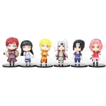 NARUTO Veiksmų Skaičius, Mielas Sennin Jiraiya Naruto Modelis 10cm, Haruno Sakura Hinata Hyuga Žaislas Pav Uchiha Itachi Gaara Auto Dekoras
