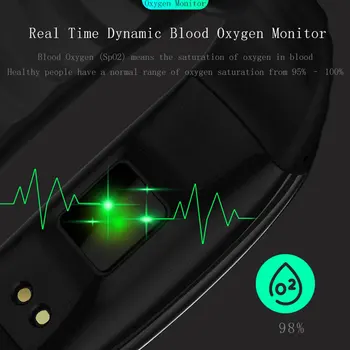 Spalvotas Ekranas Smart Apyrankę, Širdies ritmas, Kraujo Spaudimas, Miego Stebėjimo Pedometer Fitneso 
