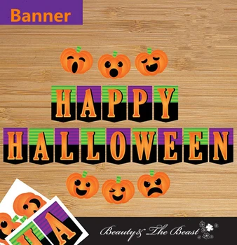 Laimingas Halloween Reklama Moliūgų Reklama Helovinas Dekoracijos Vaikams Šaliai Tiekia Šalies Vėliavas, Candy Baras Rudenį Dekoras