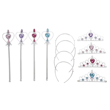 Naujas Princesė Bridal Crown Plaukų Juostos Magic Wand Kristalų Tiara Lankų Lankelis Užšaldyti Karūna Šmėžavimas Plaukų Aksesuarai Mergaitėms