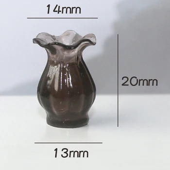Lėlių Miniatiūros 1:12 Spalvingų Mini Keramikos Puodą 