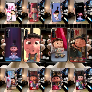 Animacinių filmų Agnes Panieka Man Telefoną Atveju Xiaomi Redmi Pastaba 7 8 8T 9 9S 4X 7, 7A 9A K30 Pro Ultra black Atgal Gana Minkštas Bamperis