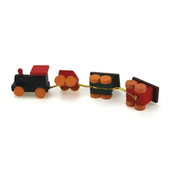 Mediniai Traukinių Modelis Žaislai, Dovanos Vaikams 1/12 Lėlių Miniatiūrinės Tapybos Medinis Žaislas Traukinio Rinkinį ir Vežimėliai