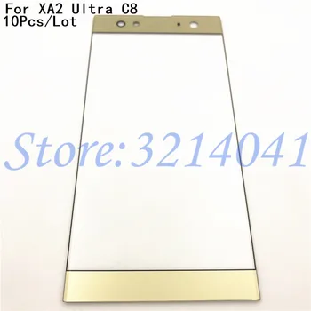 10vnt/Daug Geros kokybės, Originalių 6.0 coliai Sony Xperia XA2 Ultra C8 Stiklo Priekinės Stiklo Objektyvas Jutiklinio Ekrano Skydelis+Logo