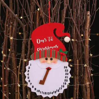 Kalėdų Eglutės Kabo Sieninis Laikrodis Santa Claus Sniego, naujieji Metai, Kalėdiniai Papuošalai, Namų Navidad Kalėdų Eglutės Ornamentu