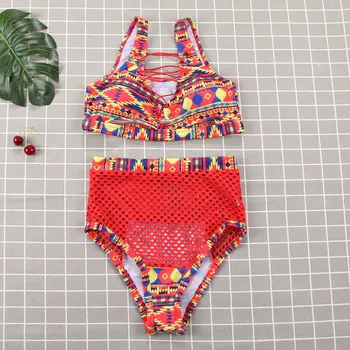 Moterų Karšto Dviejų dalių Tvarstis Bikini Nustatyti maudymosi kostiumėlį Ponios Sexy Aukštos Juosmens, Push-Up Kamšalu maudymosi Kostiumėliai, Maudymosi Brazilijos
