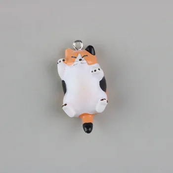 Naujiena auskarai korėjos auskarai egzotiškos papuošalai dervos modeliavimas mielas animacinių filmų gyvūnų buldogas corgi katė, šuo, pakabukas