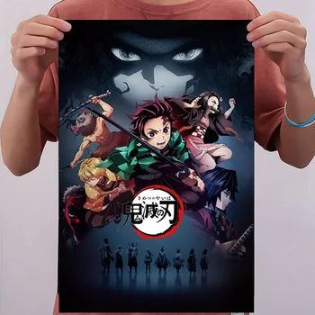 Japonų Anime Demon Slayer: Kimetsu nr. Yaiba Kamado Tanjirou Kamado Nezuko Sienos Pažymėkite Plakatas Sienos Kabo Plakatas