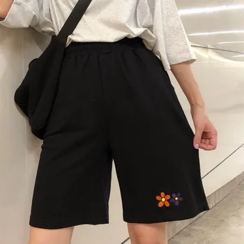 Kelio Ilgis, juoda, moterų sweatpants poilsiu Japonijos korėjiečių Tiesiai Harajuku vasaros pločio kojų prarasti plius dydis moterų prakaito kelnės