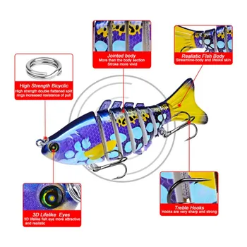2020 10cm Dažytos Viliojimo Masalas Plastiko Sunku Jaukas, Masalas, Jaukas, Multi-skirsnis Žuvys Bionic Dirbtinis Masalas Gyvūnų Formos Žvejybos Masalas