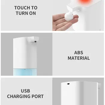 Touchless Automatinis Muilo Dozatorius USB Įkrovimo Smart Putų Mašina Infraraudonųjų spindulių Jutiklį, Muilo Putų Dozatorius Rankų dezinfekavimo priemonės