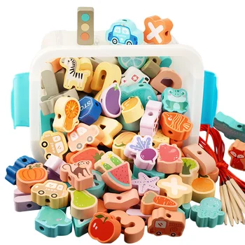 Didelių dalelių, vaikų zawalcowany švietimo žaislai, apjuostame blokai, praktinių gebėjimų mokymo Montessori Žaislas