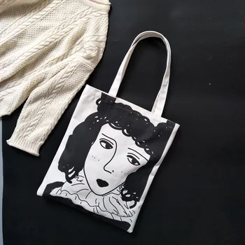 Korėjiečių meno drobė maišelis studentų pečių maišą rankinę moteris maišo laišką drobė maišelis paprastas miško moterų maišelį tendencija