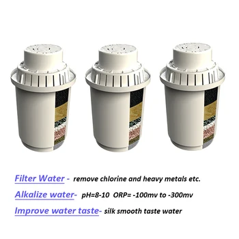 3 pakuotės Pakeitimas Vandens Filtro Kasetės už 3.5 L šarminio mineralinio vandens filtras ąsotis
