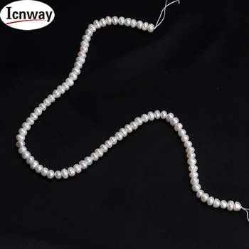 Gamtos apvalios baltos spalvos Gėlavandenių Perlų 10-11mm 15inches 