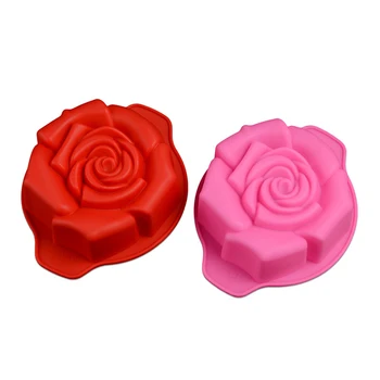 Maisto kokybės Silikono 3D Rose Formos Tortas Putėsiai Formų Sausainių Kepimo Skardas 