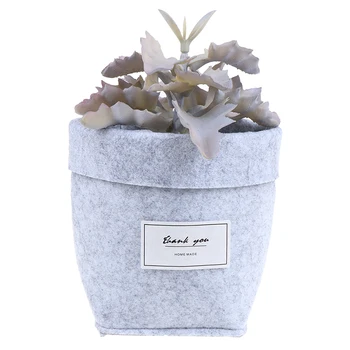 1 Vnt Juoda/Chaki Manė, Gėlių Vazonai, Mini Succulents Sodinamoji Puodą Raidžių Spausdinti Reuseable Daugiafunkcį Saugojimo Krepšys