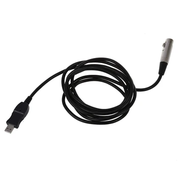 USB Vyras į 3 Pin XLR Female Microphone MIC Studio Garso Link Cable