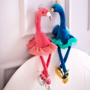 Candice guo! super mielas pliušinis žaislas gražių animacinių filmų baleto sijonas swan karūna flamingo 