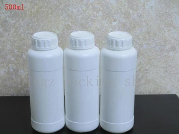 200ml/500ml baltojo tuščias apvalus HDPE konteineriai Plastiko butelis skysčio butelį, tirpiklio buteliukas, mėginio buteliukas užsukamu Plastiko
