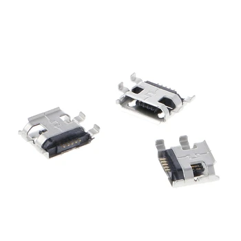 10 Vnt Micro USB Tipas B 5 Pin Moterų SMD 4 Pin Kojas PAMERKITE Lizdo Jungtis
