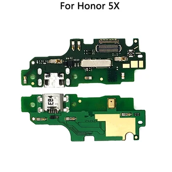 10VNT Nauji Garbės 5X USB Apmokestinimo Huawei Honor 5X Įkroviklis Uosto Doko Jungtis, Flex Kabelis Remontas Dalis