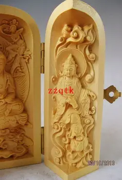 3PCS KINŲ Woodcarving Buda Boxwood Buda..