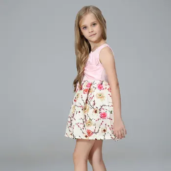 Karšto Naujas Girl Dress Europos ir Amerikos Spauda Vaikų Princesė Suknelė
