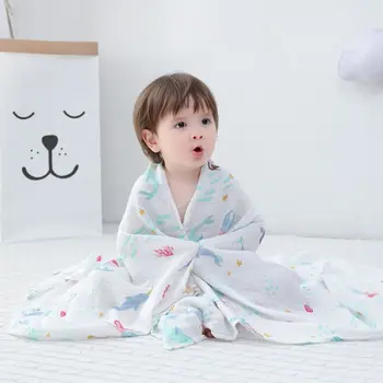 Medvilniniu Kūdikių Swaddles Minkšta Naujagimiui Antklodės Vonia Gazas Kūdikių Wrap Sleepsack Vežimėlis Cover Žaisti Mat
