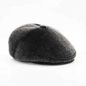 2020 m. naujas butas top hat žiemą šiltas lauko earmuffs karinės bžūp sutirštės jūrų liūtas kailio paprastą juodai baltą skrybėlę B46