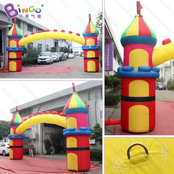 Švenčia festivalis pripučiamos reklamos vartai / 8x4.6 metrų pripučiamos pilies arch renginio puošmena - žaislai