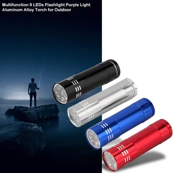 Lauko 9 LED UV Žibintuvėlis Torch Light Žibintuvėlis Energijos Taupymo nešiojamas žibintuvėlis lauko pėsčiųjų, kempingas kelionės sportas