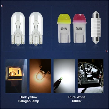 13pcs Baltas Automobilis LED Lemputės Interjero Paketą Rinkinys Už 1998-2002 M. 