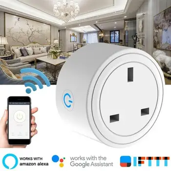 WiFi Smart Plug kištukinis Lizdas Su Elektros Energijos Monitorius ES Standartas Multi Plug Tuya APP Kontrolės Darbai Alexa 