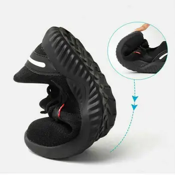 Shandong darbo draudimo batai, anti-smashing, anti-piercing, neslidus storio atsitiktinis tarpvalstybinių pageidaujamą black darbo batai