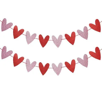 Širdies Formos Dekoratyvinis Vėliavos Meilė Manė, Reklama Valentino Diena Šalis Dekoro Prekes