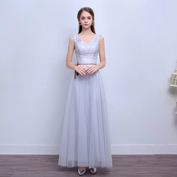 Bridesmaid Suknelę Ilgai 2019 Naujas Korėjiečių Stiliaus Slim-Fit Bridesmaid Baigimo Pokylių Vakarinę Suknelę