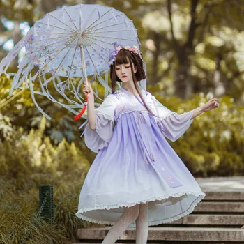 Han elementas lolita dress senovinių nėrinių mielas siuvinėjimas kawaii suknelė aukšto juosmens gothic lolita jsk vasaros viktorijos suknelė loli 2020 m.