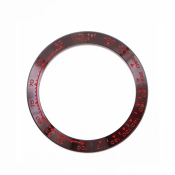 CARLYWET Pakeitimo AUKŠČIAUSIOS Kokybės Grynos Keramikos Ruda Su Raudona Raštus 38.6 mm Žiūrėti Bezel už Rolex DAYTONA 116500 - 116520