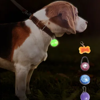 LED Naminių Šunų Antkaklis Pakabukas Clip-On Saugos Veda Šviesos Spalvinga Keychain Saugos Žėrintis Pakabukas Pet products Naktį Šviesos