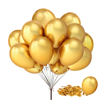 10 Vnt 12inch 2.8 g Aukso Latekso Balionas Sustorėjimas InflatableBalls Vestuvių Dekoravimas laimingas gimtadienio Plaukti Balionai Prekes