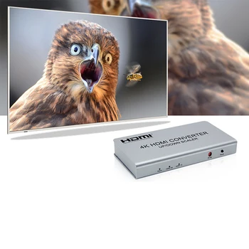 4K HDMI Scaler HDMI AUKŠTYN Žemyn konverteris Scaler 4K 1080P 720P vaizdo sienos valdytojas, tvarkytojas, funkcijos ir RS232 kontrolė