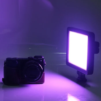 128RGB Nešiojamų Fotografijos LED Užpildyti Šviesos Kamera Užpildyti Šviesos-Live Transliacijos Selfies Atmosferos Perteikimo Užpildykite Šviesa